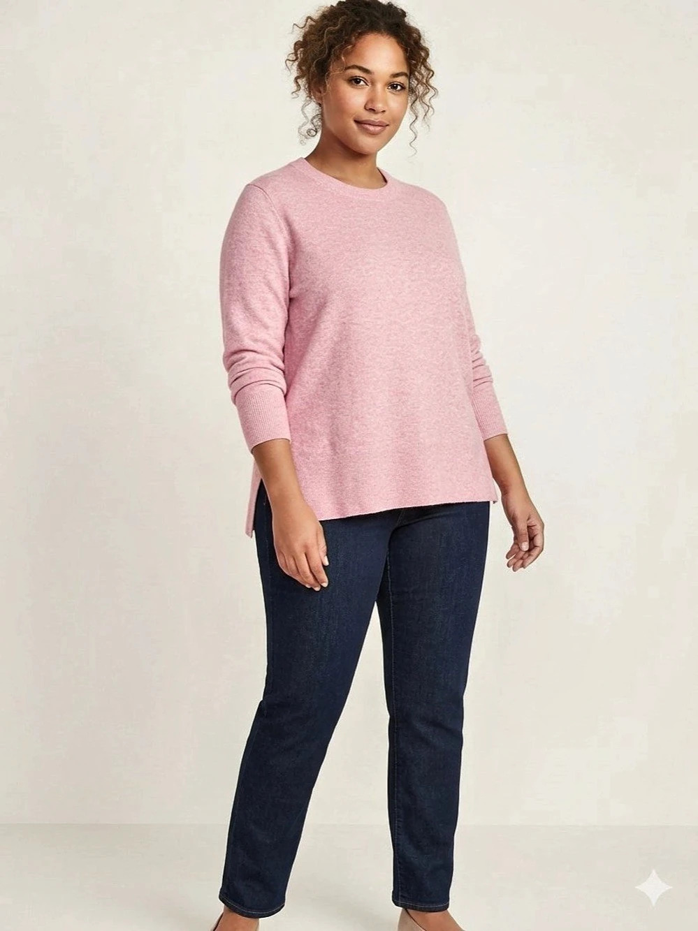 A New Day Target Pink Airy Knit Crewneck Pullover Sweater Women's Size 1X NWT